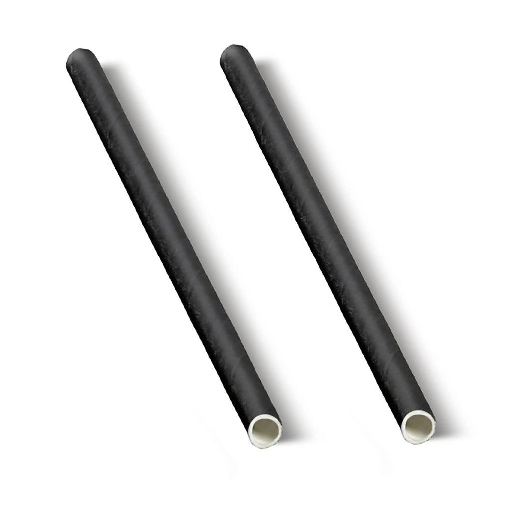 BioPak 'FSC' Paper Straws (Black/ Cocktail) (250 Per/ Sleeve) x 10