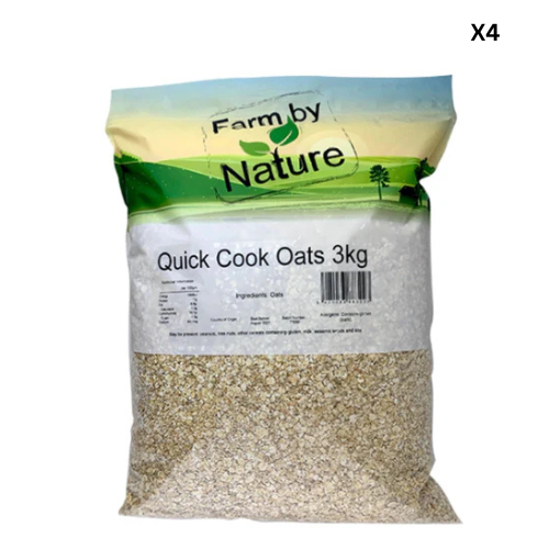 Farm by Nature Quick Cook Oats 3kg x4