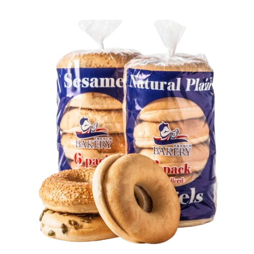 French Bakery Plain Bagel 90g (6 Per/ Pack)