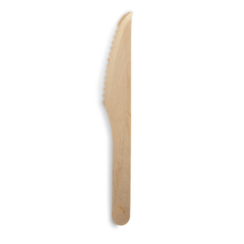 BioPak Wooden BioCutlery Knife (100 Per/ Pack)