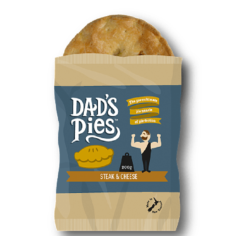 Dads Pies Steak & Cheese Pies 200gm