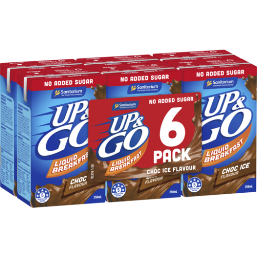 Sanit Up&Go Liquid Choc Ice No-Added Sugar 6x250ml